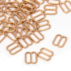 Пряжка регулятор для бюстгальтера металл TBY-808 08мм цв.золото, уп.1000шт