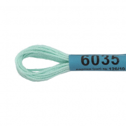 Нитки для вышивания Gamma мулине (3173-6115) 100% хлопок 24 x 8 м цв.6035 св.бирюзовый