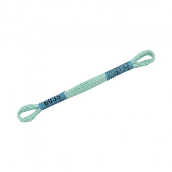 Нитки для вышивания Gamma мулине (3173-6115) 100% хлопок 24 x 8 м цв.6035 св.бирюзовый