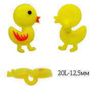 Пуговицы пластик Цыпленок TBY.P-3328 цв.15 желтый 20L-12,5мм, на ножке, 50 шт