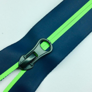 Молния водостойкая №7В5 полоса матовый н/р 16см темно синий 058/неон 536