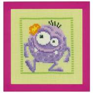 Набор для вышивания VERVACO арт.PN-0150595 Фиолетовый Монстр 19х20 см