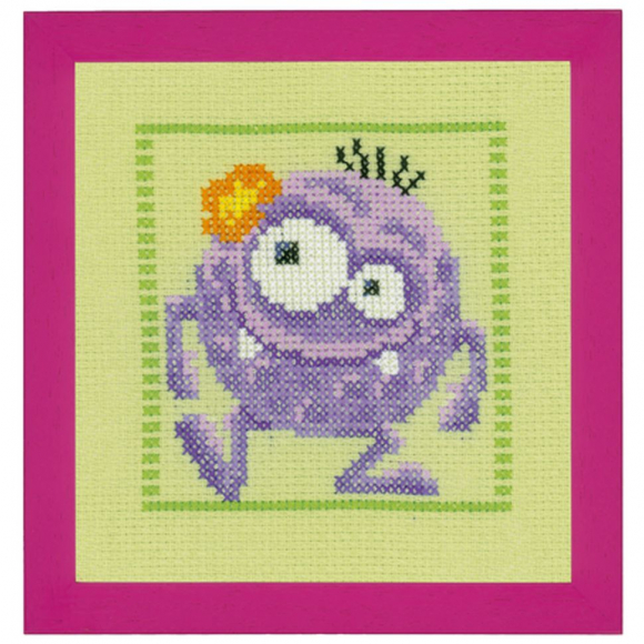 Набор для вышивания VERVACO арт.PN-0150595 Фиолетовый Монстр 19х20 см