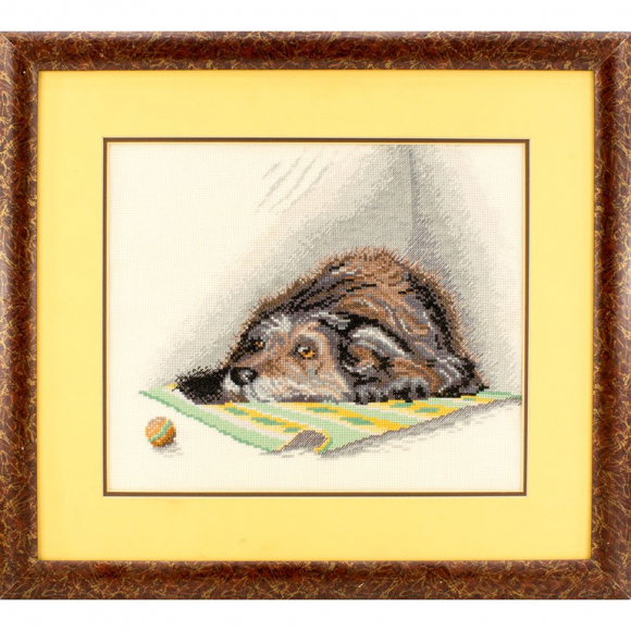 132904_Вышитая картина "Где же хозяин?"