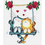 Набор для вышивания мулине НИТЕКС арт.0174 Парочка 19х23 см