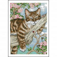 Набор для вышивания DIMENSIONS арт.DMS-65090 Спящий котенок 13х18 см Набор для вышивания DIMENSIONS арт.DMS-65090 Спящий котенок 13х18 см