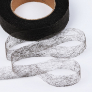 Паутинка Idealtex 20мм цв.черный 23 г/м? рул.25м