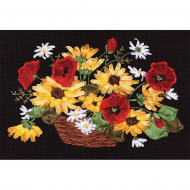 Набор для вышивания PANNA арт. C-1129 Букет из рудбекии и маков 30,5х21,5 см
