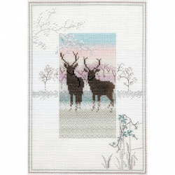 Набор для вышивания DERWENTWATER DESIGNS арт.MM5 Frosty Deer 25х17,2 см