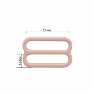 Пряжка регулятор для бюстгальтера металл ARTA.F.2828 15мм цв.168 серебристый пион, уп.50шт