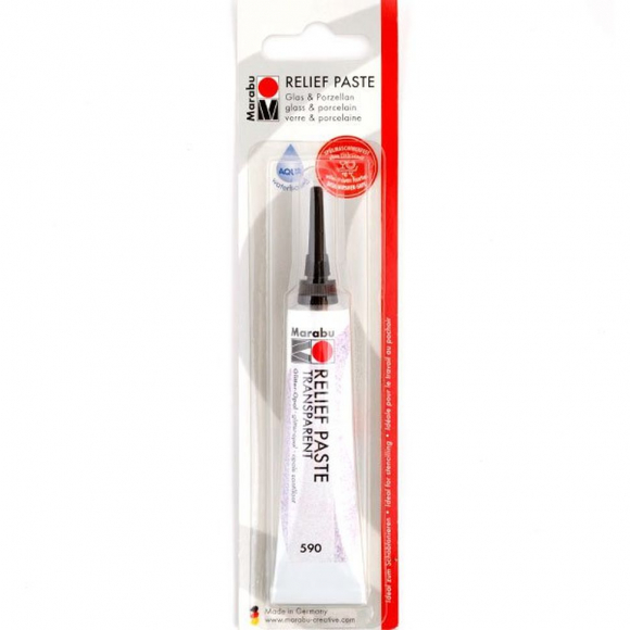 Рельеф-паста для стекла и керамики Marabu-Reliefpaste арт.130707590, 20 мл, цв. 590 опал блестки РАСПРОДАЖА