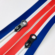 Молния спираль №7 два замка 95см водостойкая триколор Молния спираль №7 два замка 95см водостойкая триколор