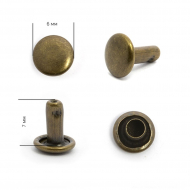 Хольнитены двухсторонние сталь New Star №0 6х6 (7,9мм) цв. антик уп. 500шт