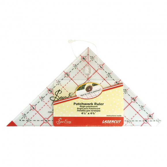 96832_Линейка-треугольник с углом 90*, градация в дюймах, 4 1/2" x 4 7/8"