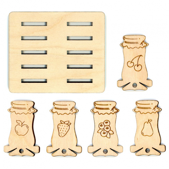 170900_БАНКИ ВАРЕНЬЯ набор (бобины 5 видов по 2 штуки) 170900_БАНКИ ВАРЕНЬЯ набор (бобины 5 видов по 2 штуки)