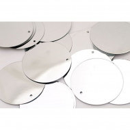 Пайетки россыпью арт.TBY-FLK129 25мм цв.001 серебряный уп.50г