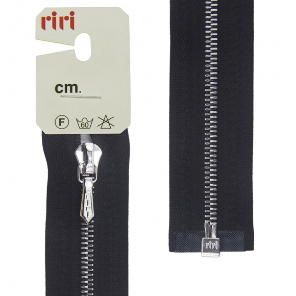 137460_Молния металл, Ni, слайдер Tropf, 4 мм, разъёмная однозамковая, 80 см, цвет 2110, черный