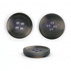 Пуговицы 8377 (1500) цв.098 фиолетовый/черный 24L-15мм, 4 прокола, 100 шт