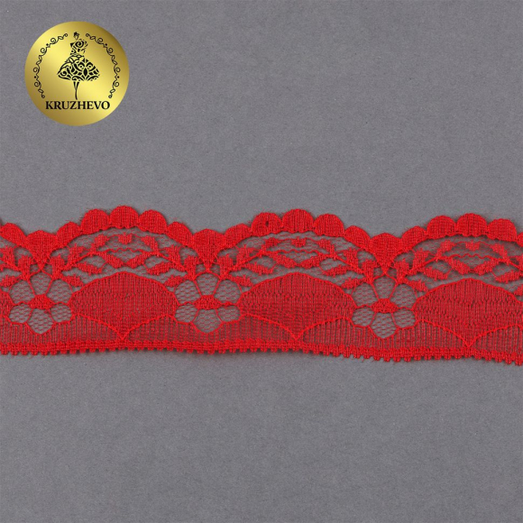 Кружево-трикотаж KRUZHEVO арт.TBY 1661 шир.40мм цв.03 красный, уп.27,4м Кружево-трикотаж KRUZHEVO арт.TBY 1661 шир.40мм цв.03 красный, уп.27,4м
