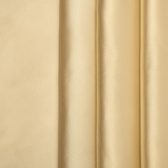Ткань атлас стрейч 105 г кв.м 98% полиэстер, 2% спандекс шир.150 см арт.Р.33019.05 цв.05 золотой уп.25м