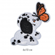 Термоаппликации арт.TBY-2191 Щенок с бабочкой 6х10см, уп.10шт