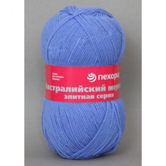 Пряжа для вязания ПЕХ Австралийский меринос (95% мериносовая шерсть, 5% акрил высокообъемный) 5х100г/400м цв.520 голубая пролеска