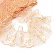 Кружево капрон KRUZHEVO арт.TBY 30011 шир.65мм цв.157 песочный уп.13,7м