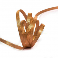 Лента атласная 3мм цв.3128 т.золото IDEAL уп.100 м