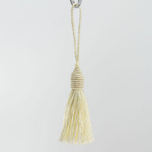 183416_Кисть декоративная на шнуре, длина 60 мм, цвет кремовый