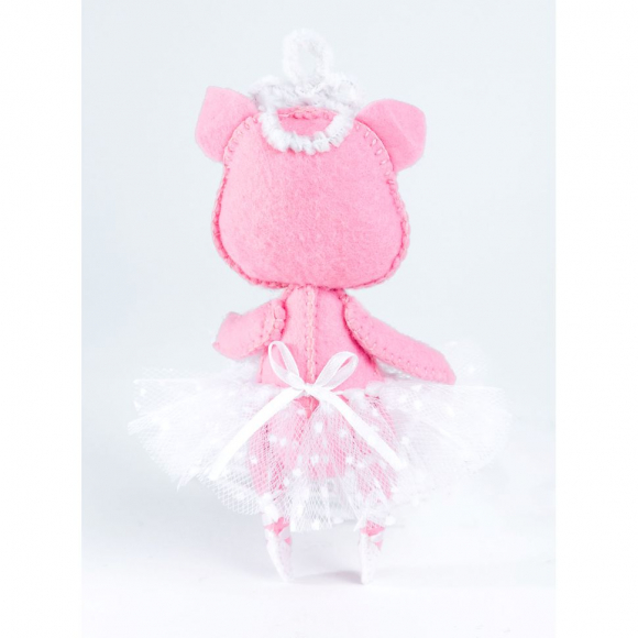 Набор для изготовления текстильной игрушки из фетра арт.ПФД-1064 Свинка Балеринка 14,5 см