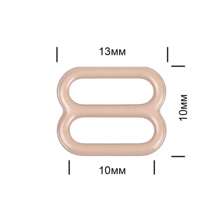 Пряжка регулятор для бюстгальтера металл TBY-57756 10мм цв.S185 серебристый пион, уп.100шт