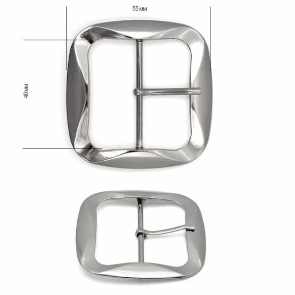 Пряжка металлическая TBY.1671 55х56мм, внутр. размер 40мм цв. т.никель уп. 10шт Пряжка металлическая TBY.1671 55х56мм, внутр. размер 40мм цв. т.никель уп. 10шт