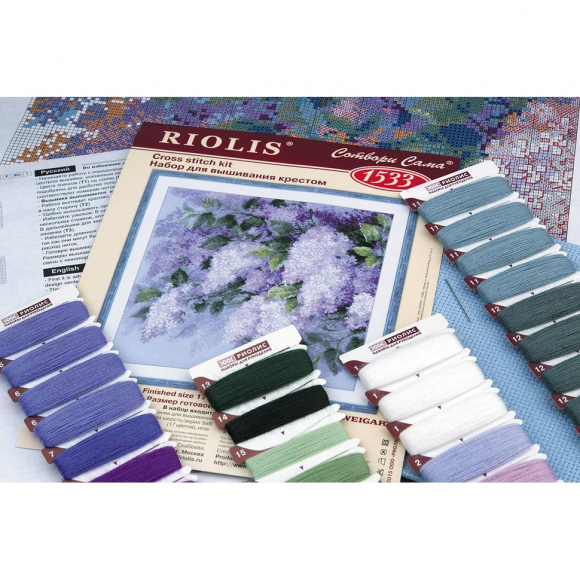 Набор для вышивания РИОЛИС арт.1533 Сирень после дождя 45х45 см