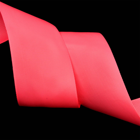 Лента Ideal репсовая в рубчик шир.50мм цв. 159 флуор.розовый уп.27,42м