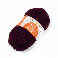 Пряжа для вязания ПЕХ Бисерная (100% акрил) 5х100г/450м цв.191 ежевика