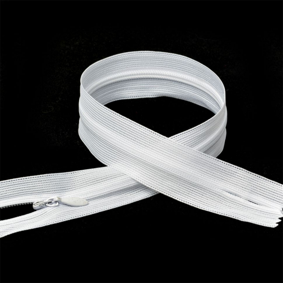 Молния MaxZipper пласт. потайная №3 80см н/р цв.F101 белый уп.50шт