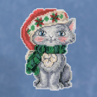 Набор для вышивания MILL HILL Котенок Jim Shore 8х12 см
