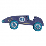 Термоаппликация HKM "Rennwagen Reflex blau"