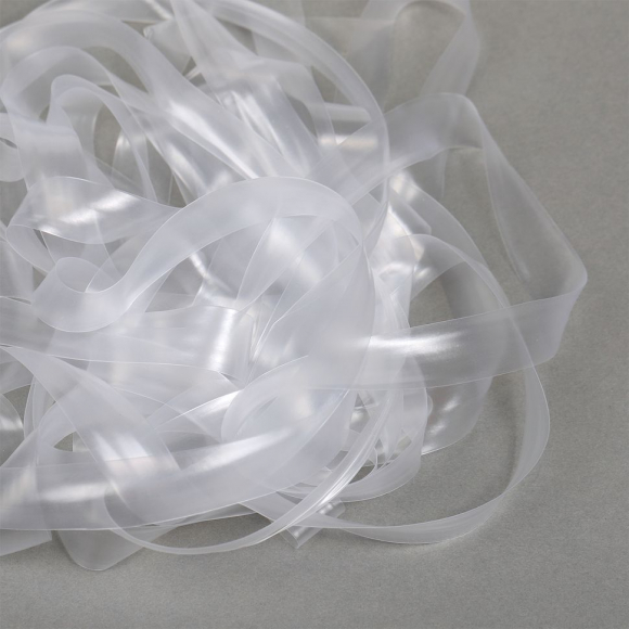 Лента (резинка) TBY силиконовая матовая 38005 шир.18мм толщ. 0,28мм уп.1кг (?150м)