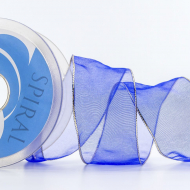 27914_Лента органза "с памятью" SAFISA, 38 мм, 25 м цвет 13, синий