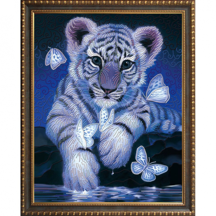 Набор для изготовления картин АЛМАЗНАЯ ЖИВОПИСЬ арт.АЖ.3027 Тигренок 40х50 см