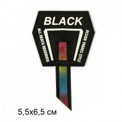 Аппликации пришивные арт.TBY.2369 Black 5,5х6,5см уп.10шт