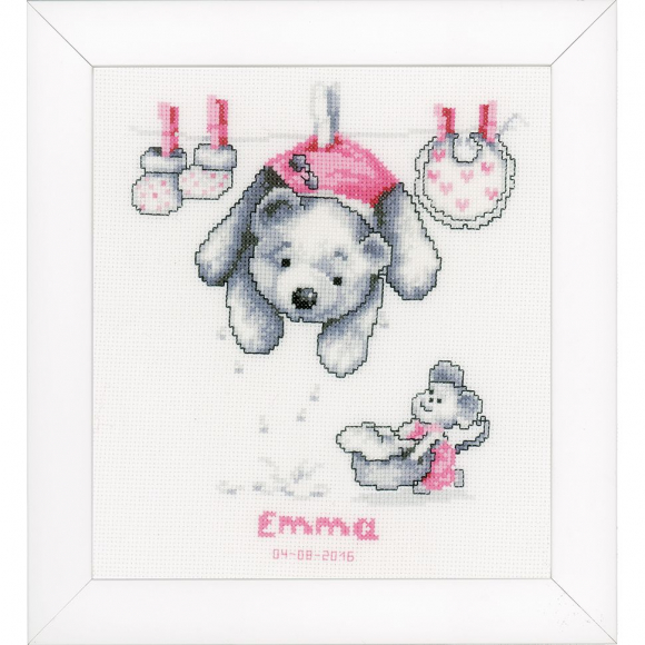 Набор для вышивания VERVACO арт.PN-0011892 С рождением сыночек и дочка 22х20 см