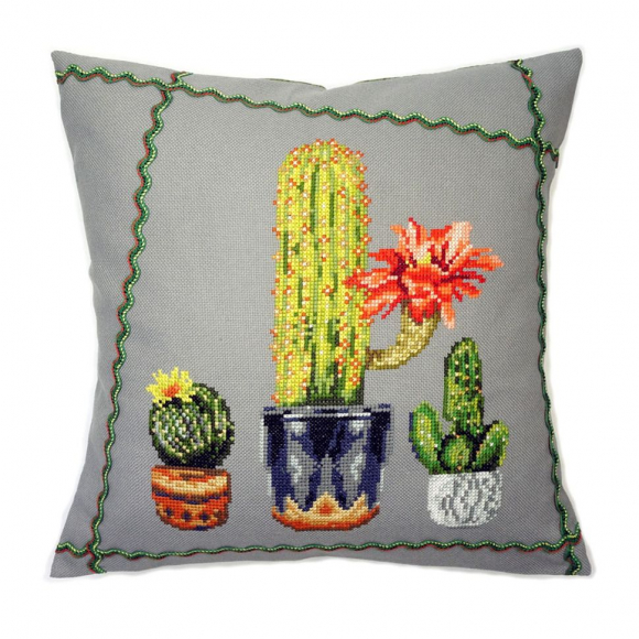 Набор для вышивания МАРЬЯ ИСКУСНИЦА арт.14.001.27 Наволочка Кактус Эхинопсис 40х40 см