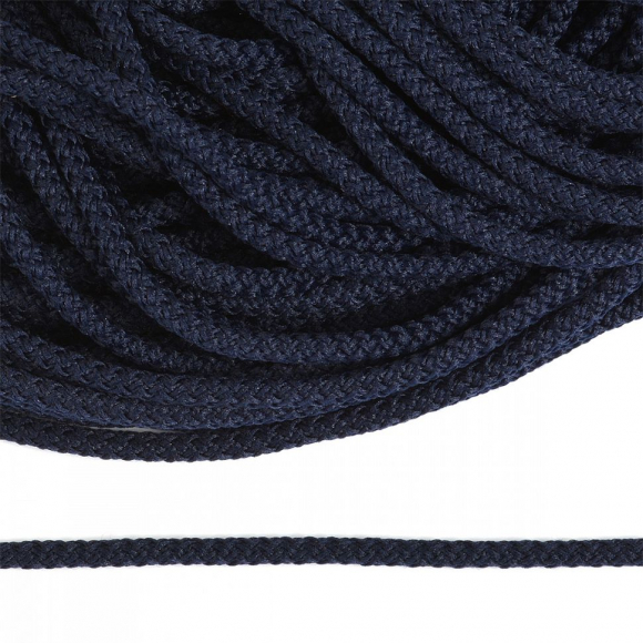 Шнур круглый полиэфир 03мм арт.1с-31 с наполнителем цв.075 синий уп.200м