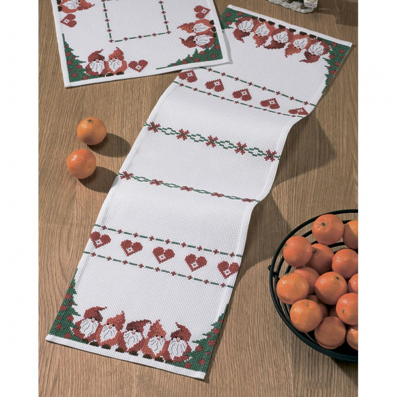 Набор для вышивания PERMIN арт.63-9824 Дорожка Новый Год 28х90 см