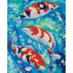 Набор Белоснежка для изготовления картин со стразами арт.БЛ.405-ST-PS Карпы Кои 20х25 см