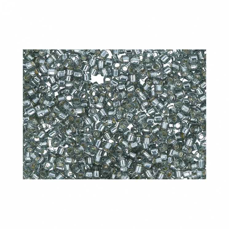 Бисер Япония "TOHO" 11/0  TREASURE №2  1.6 мм 5 х 5 г №0029 т.серебряный