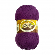 Пряжа ADELIA KISS (100% полиэстер) 10х50г/145м цв.22 т.фиолетовый