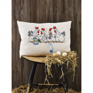 Набор для вышивания PERMIN арт.83-2166 Подушка Сплетницы 40х40 см